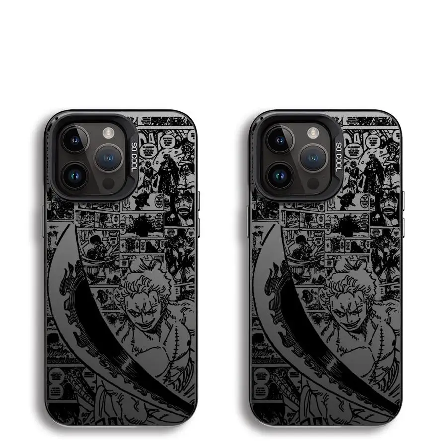 Soft Shell Handyhülle für iPhone 17 Air 14 15 16 Plus 11 12 13 Pro Max 16e One Piece Anime Monkey Luffy Zoro
