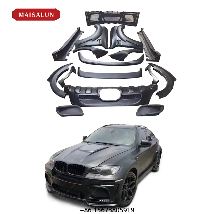 HM Style E71 Car Modifications Exterior Tuning Auto Parts for  X6 E71 Automotive Facelifts HM Style FRP Converted Body Kits