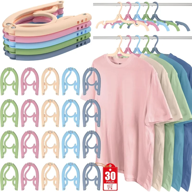 

Travel Hangers Portable Foldable Travel Hanger Organizer, Plastic Travel Accessories Essentials Clothes Drying Rack
