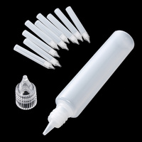 5Pcs/set 15ml/30ml White Plastic Glue Applicator Needle Squeeze Bottles For Paper Quilling DIY Craft Supplies