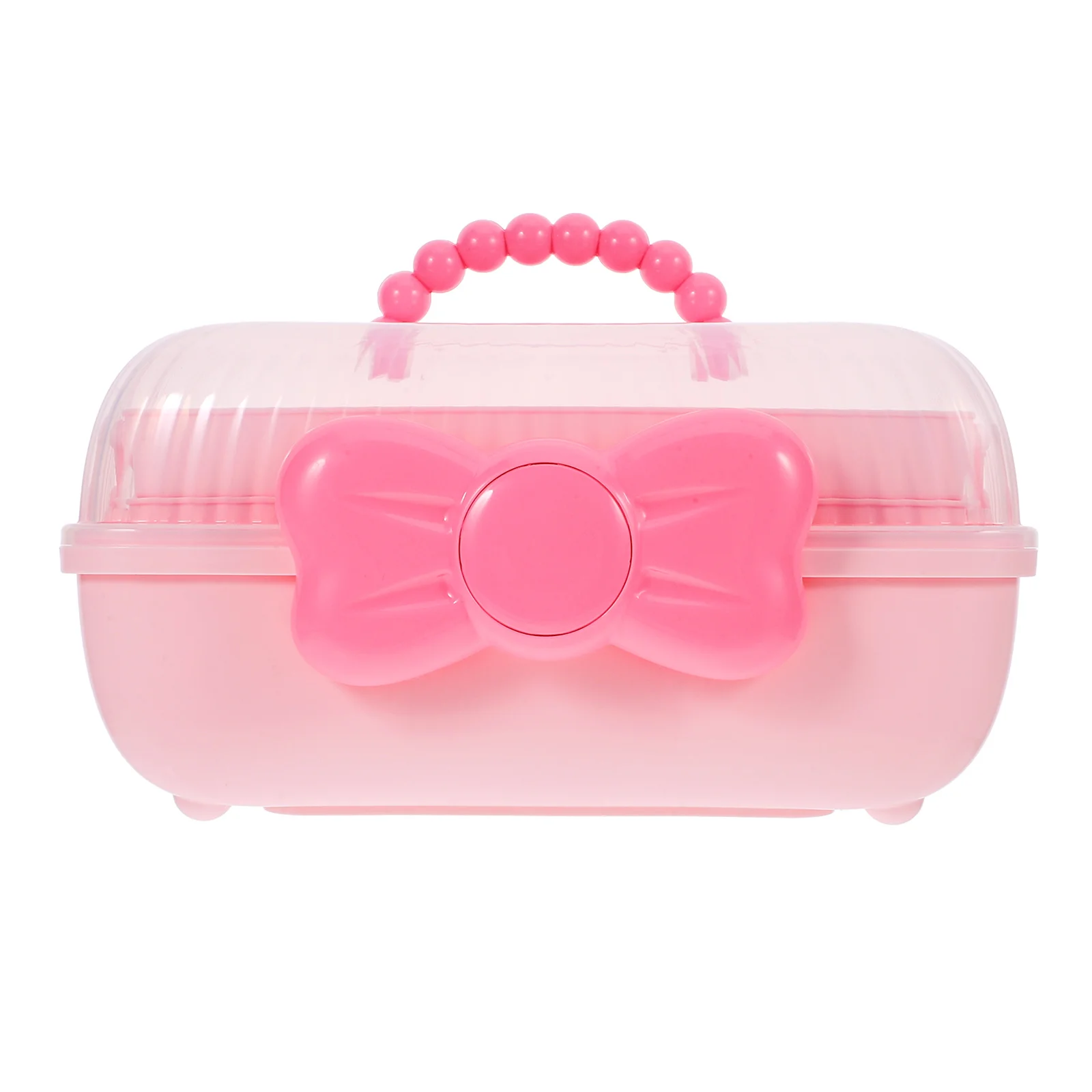 

Portable Storage Box 3 Layers Transparent Purple Hair Clips Container Headbands Organizer Jewelry Box Accessories
