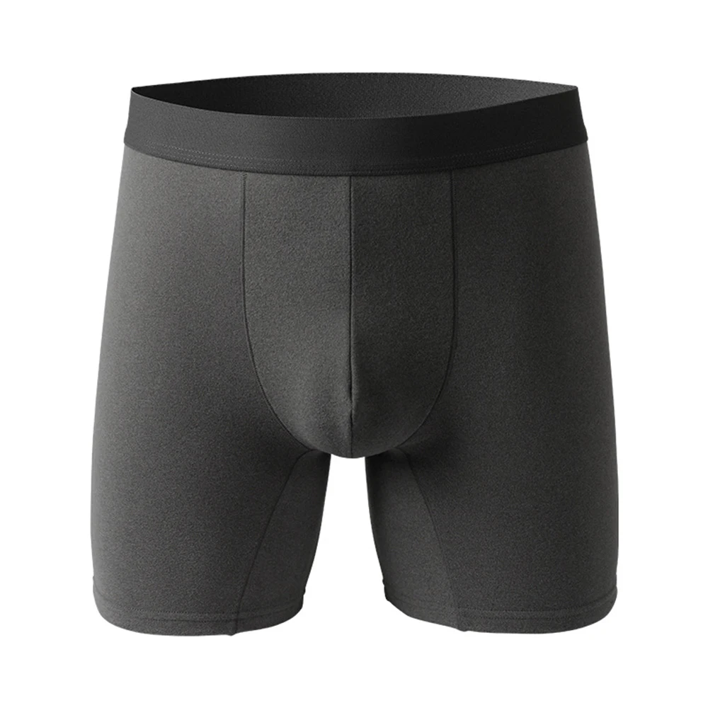 Mens Cotton Fleece Underpants Longger Underwear Winter ThermalShorts Convex Pouch Panties Comfy Sports Plush Briefs