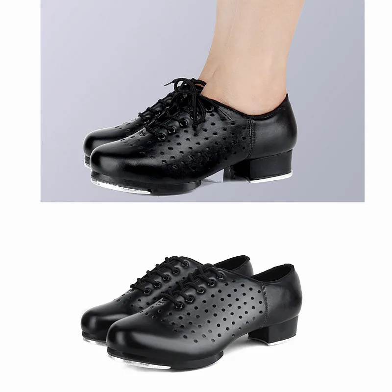 New Sports Dance Shoes Adult Children Performance Tap Dance Shoes Soft Sole Hollow Out Tap Shoes Step Sneakers Dance Shoes