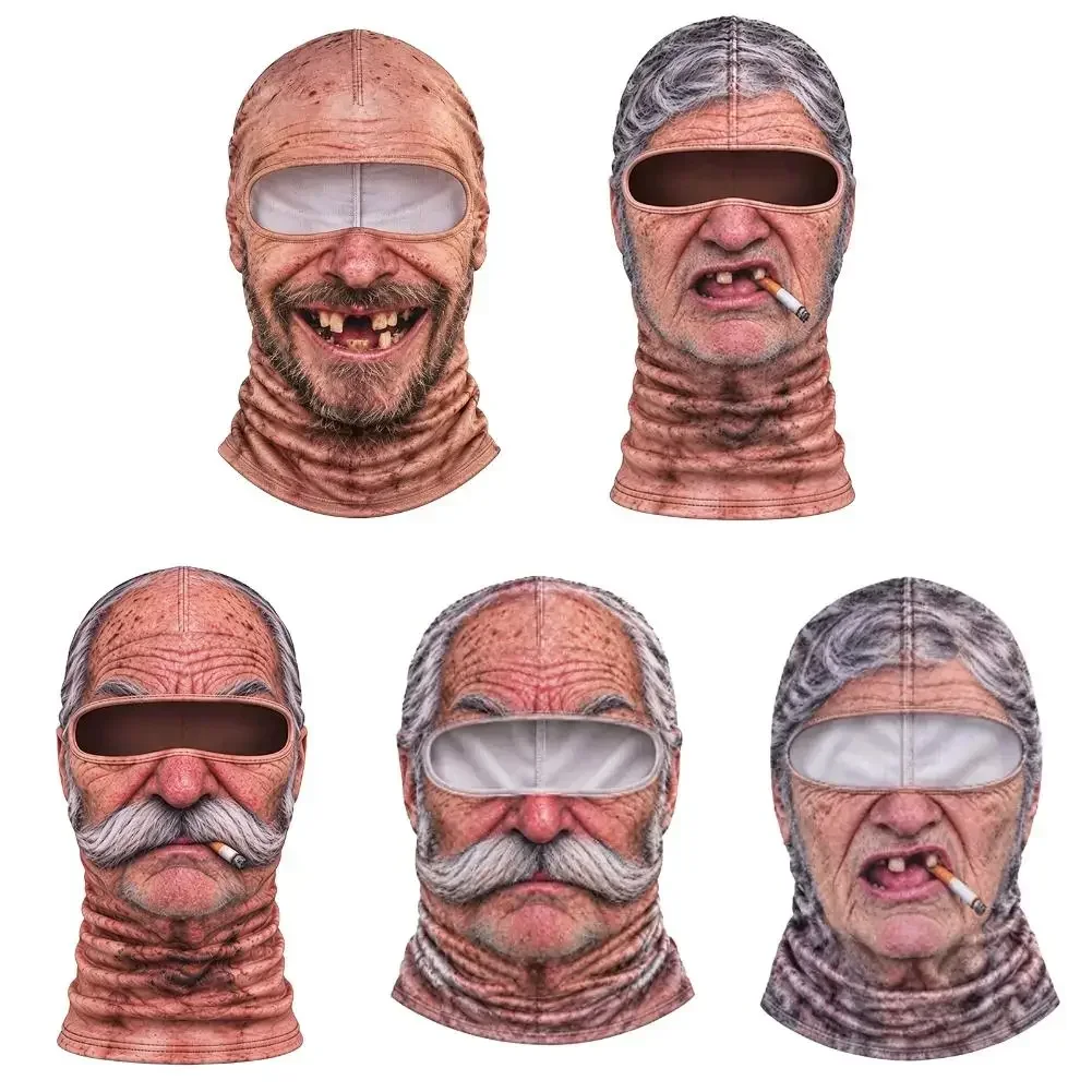 Funny Prank Balaclava Milk‑Silk Breathable Face Hood Cosplay Headgear for Motorcycle Skiing Halloween Party Costume Accessory