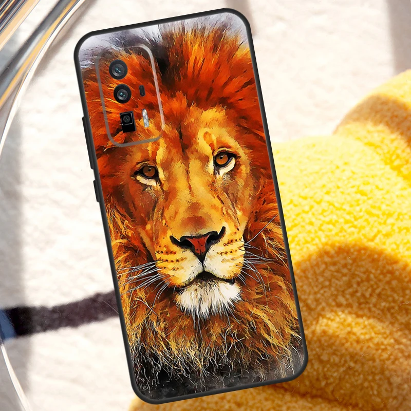 Lion Head Case For Xiaomi 14 Ultra 12 13 Lite 11T 12T 13T Pro POCO X6 Pro X3 X4 X5 M5s M6 F3 F5 Cover