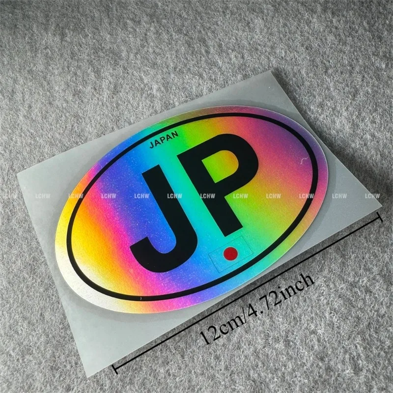 JP Japan Oval Country Sticker, JDM Drift Vinyl Decal Waterproof UV Resistant for Car Motorcycle Helmet Auto Tuning Decor