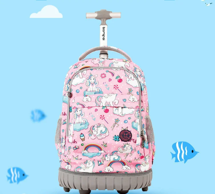 16 inch School Rolling backpack 18 inch Wheeled backpack kids School backpack On wheels travel Trolley backpacks for teenagers