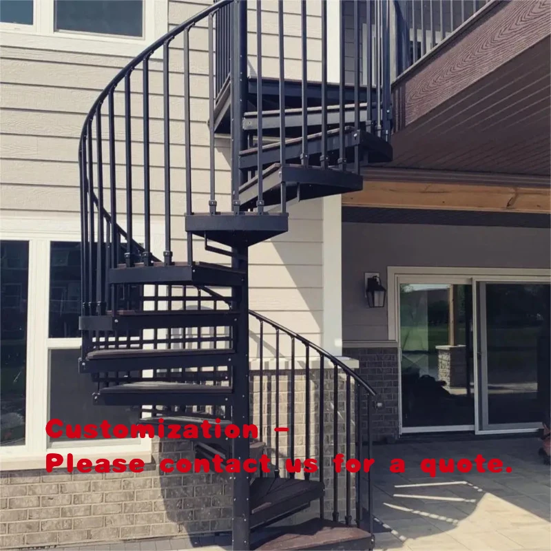 

Изготовленная на заказ уличная лестница, современная стальная конструкция, терраса, балкон, патио, индивидуальный дизайн, устойчивая к погодным условиям, поставка для проектов