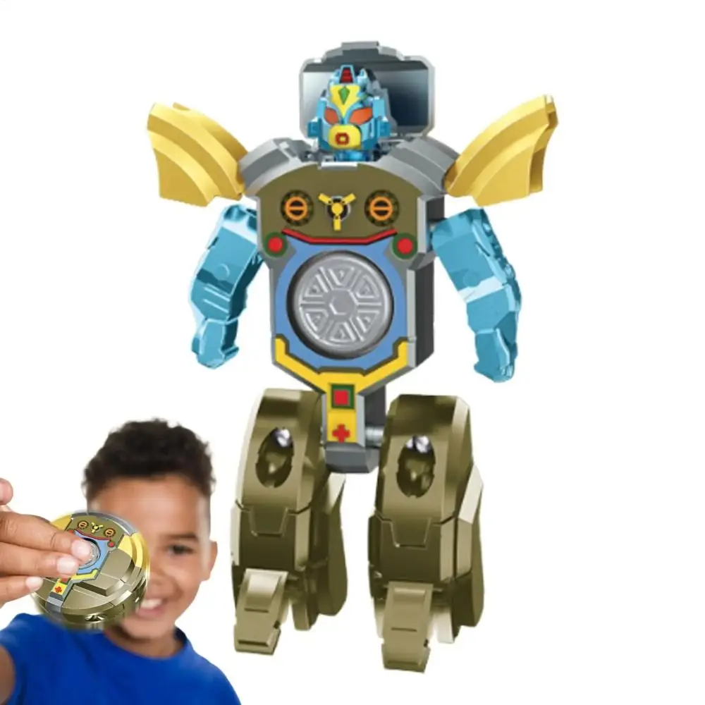 4개/봉투 2 in 1 변형 로봇 피젯 자이로 무소음 미끄럼 방지 손가락 끝 감압 장난감 창의적인 ABS 손가락 자이로 성인용