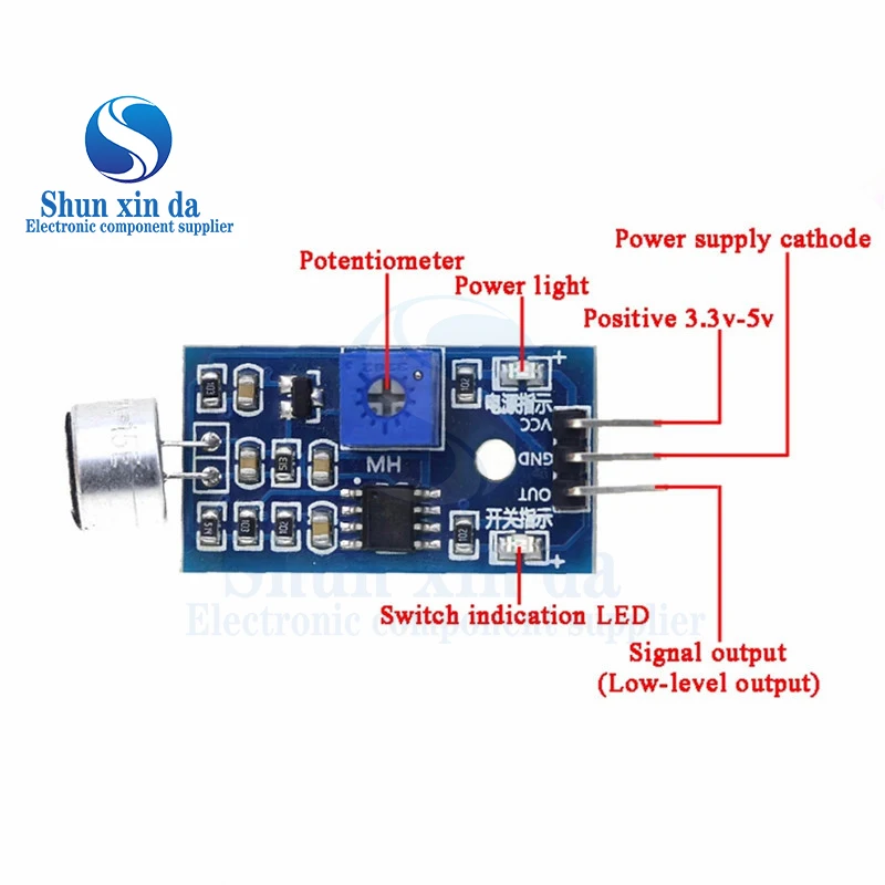 Module de capteur de détection sonore, capteurs sonores, Module VOS, commutateur à commande vocale, Module de Microphone pour commutateurs Arduino, maison intelligente