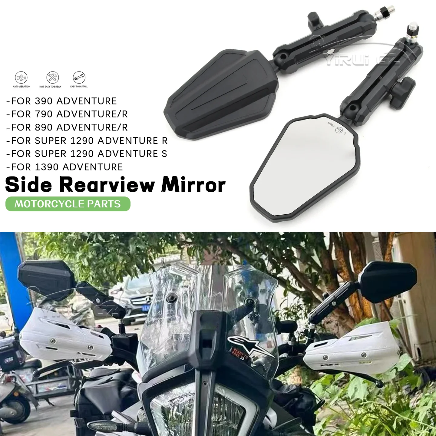 

FOR 790 890 1290 1390 Adv ADVENTURE R Motorcycle Accessories NEW Rearview Mirror Adjustable off-road Side Rearview Mirror 390adv