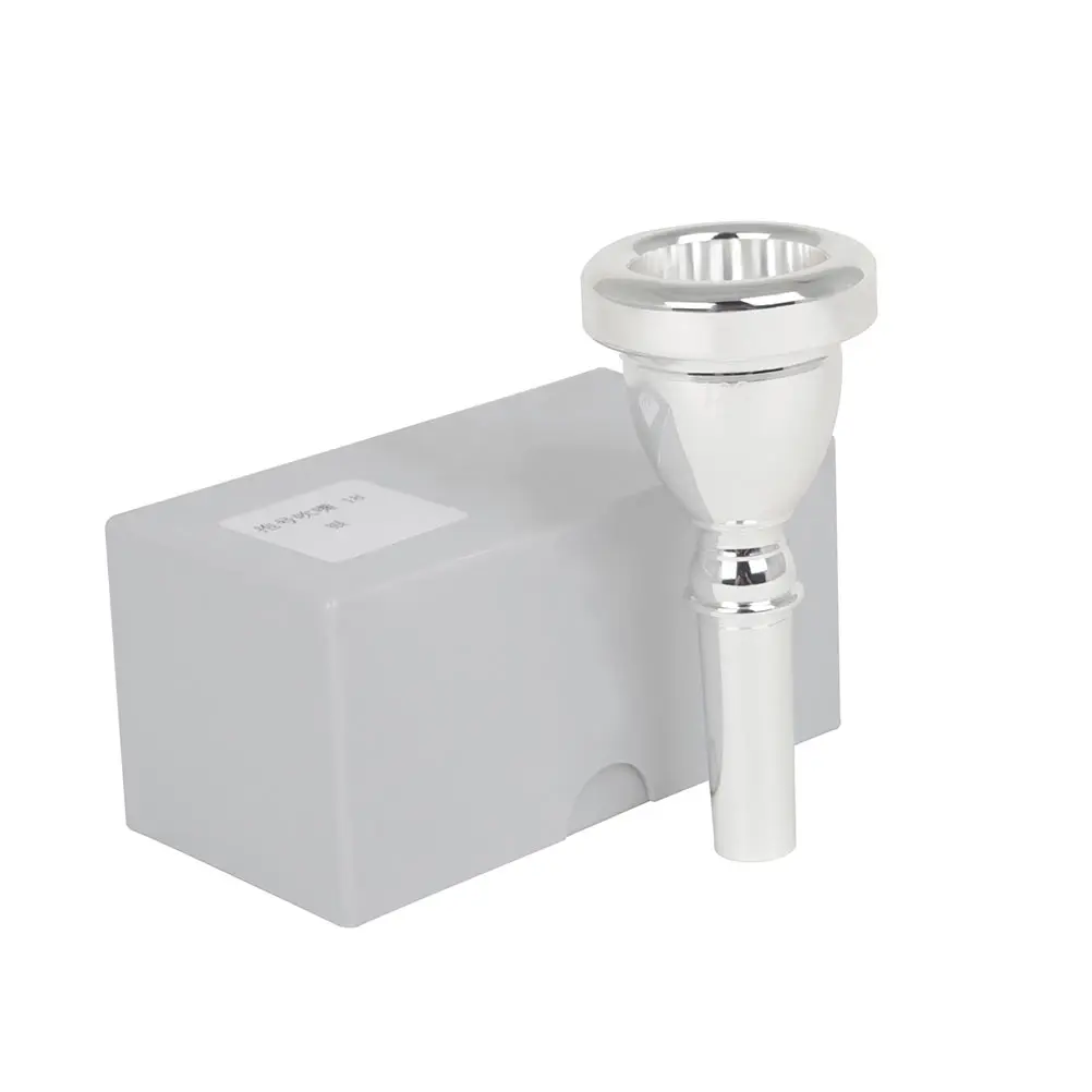 

CNC 14mm Silver Coated Tuba Mouthpiece 18C Lacquer Durable Solid Long Term Smooth Easy Clean Musical Instrument Accessory