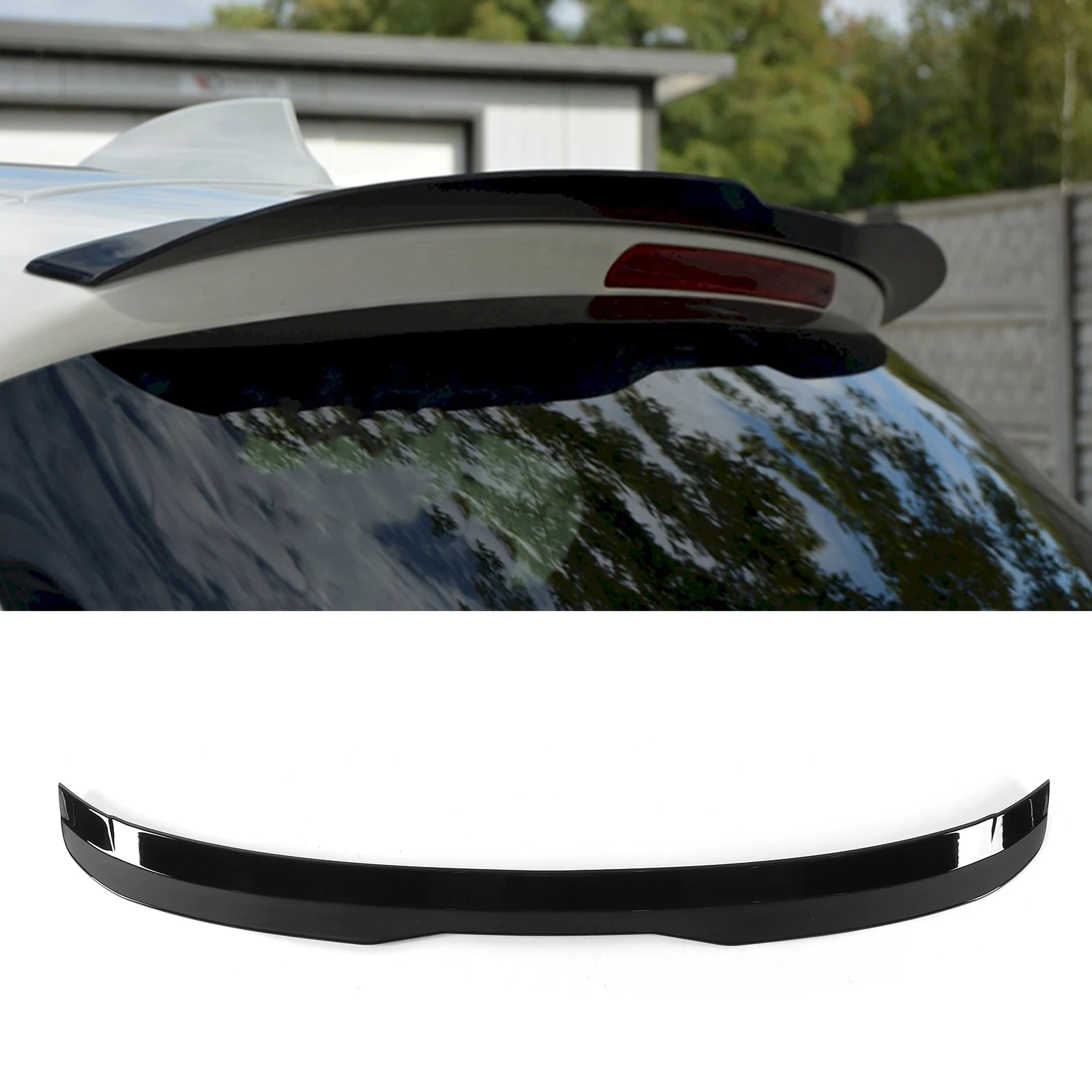 Gloss Black Maxton Style Rear Roof Spoiler Extension For BMW 1 Series F20 F21 M Sport 2011-2019