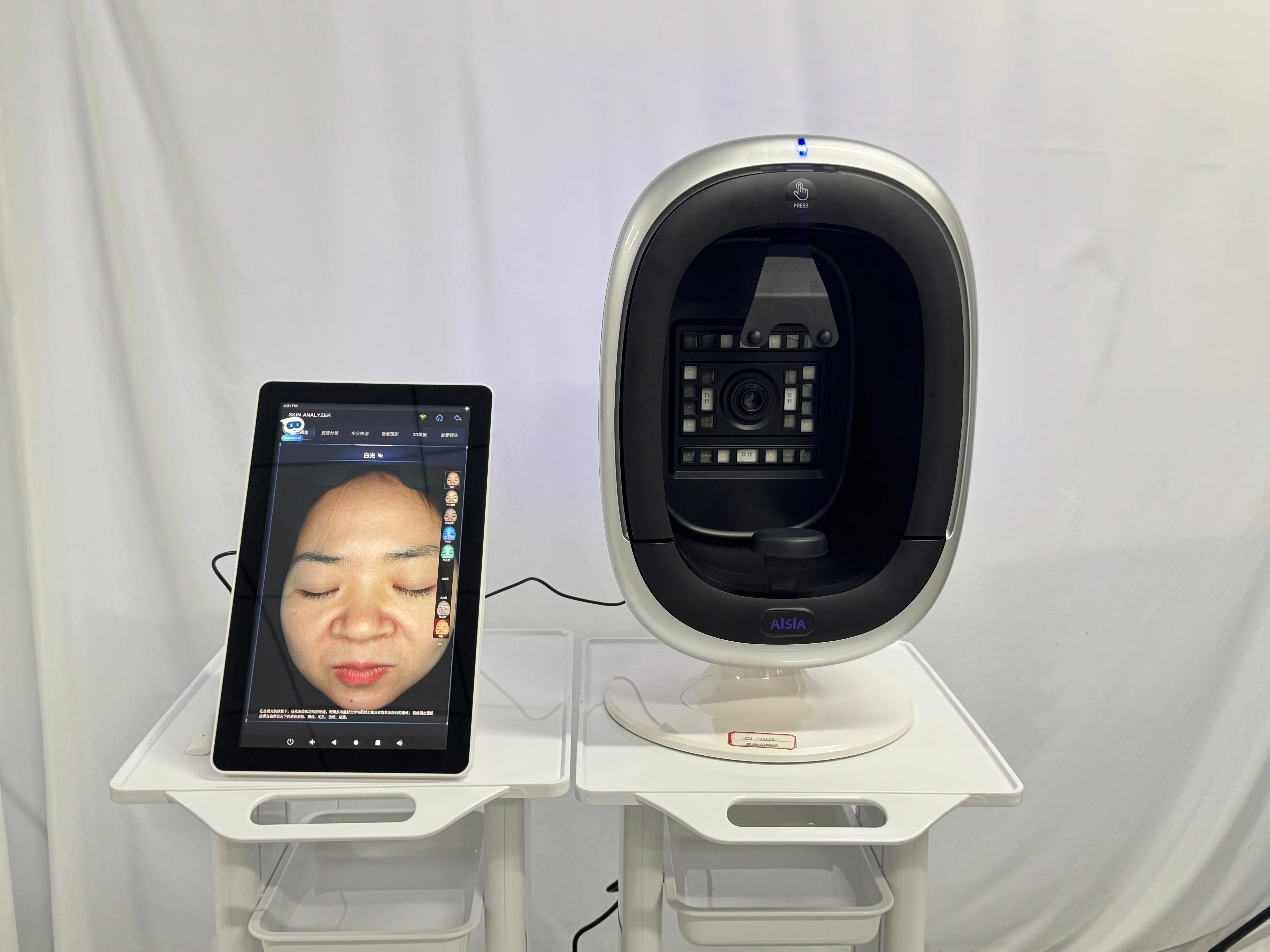 New 3D AI Facial Skin Analyzer Machine 15.6 inch  9 Light Spectrum Skin Analysis Scanner Detection Skin Problem Diagnosis Equipm