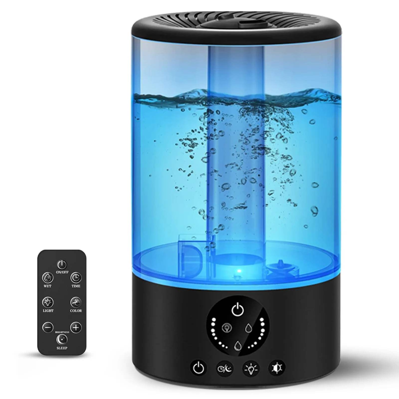 humidificateur-de-bureau-a-brume-froide-capacite-3l-3-vitesses-reglables-pulverisation-a-360-degres-minuterie-2-4-8h-mode-sommeil-silencieux-protection-contre-la-faible-reservoir-d'eau