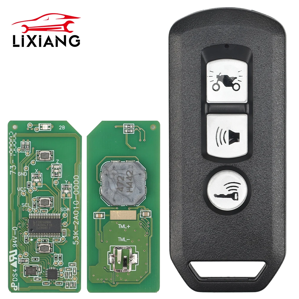 LIXIANG  K01 K35   K77 K29 K96 Keyless Go Motorcycle Remote Smart Car Key For Honda X-ADV SH Forza PCX Hybrid 433MHZ ID47 Chip