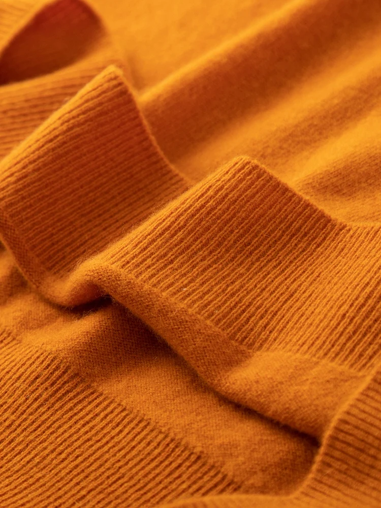 

Men's Mock-neck Pullover Sweater Autumn Winter 100% Cashmere Knitwear Basic Simple Pure Colour Casual Soft Warm Jupmer Tops