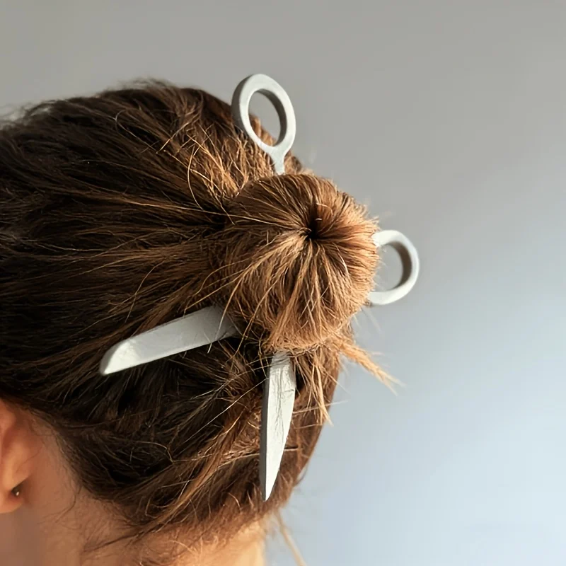 Novel Unique Hair Clips Fun Scissor-shaped Hairpins Styling Accessories image 3