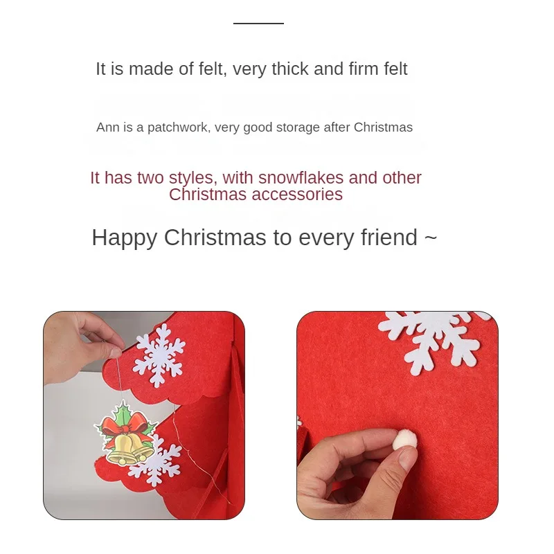 Felt Christmas Tree Children's Puzzle DIY Handmade Splicing 3D Decoration Christmas Atmosphere Gift Decoration New Product