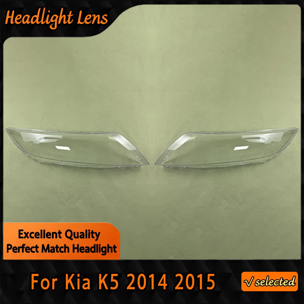 

For Kia K5 2014 2015 Headlight Cover Lampshade Transparent Led Car Front Headlight Shell Plexiglass Original Car Accessories