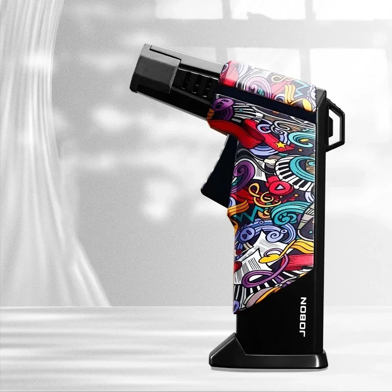 JOBON 금속 데스크탑 직접 스프레이 터보 라이터 야외 방풍 고염 주방 바베큐 시가 점화기 총 용접 도구 선물