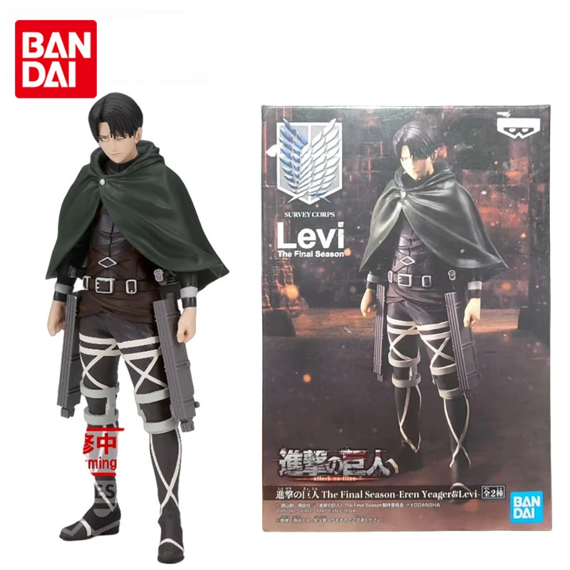 

Bandai Genuine Attack on Titan Anime Figure Levi·Ackerman Action Figure Toys for Boys Girls Christmas Gift Collectible Model