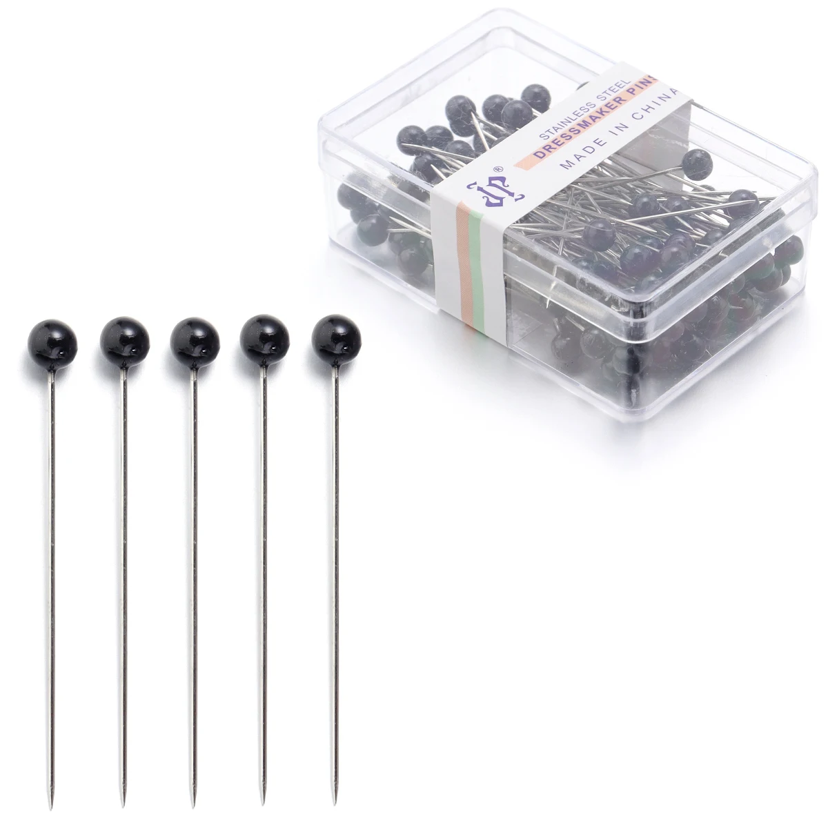 100 Teile/schachtel Bunte Runde Kugelkopf Pins Edelstahl Positionierung Nadeln Nähen Zubehör Für Schneiderei DIY Nähen Werkzeuge