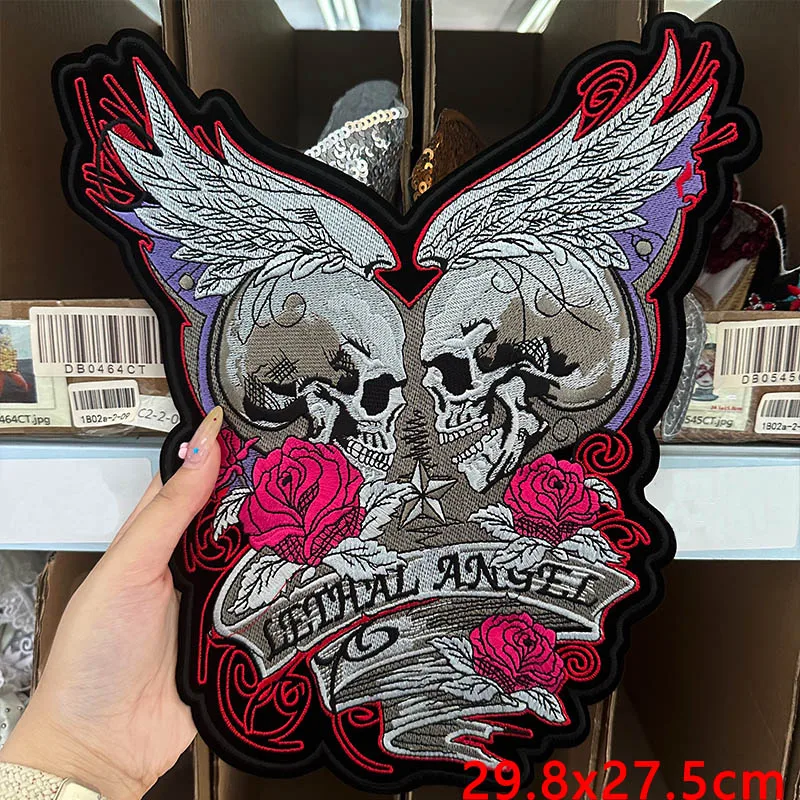 Parche táctico bordado motociclista Punk termoadhesivo para chaqueta - imagen 4