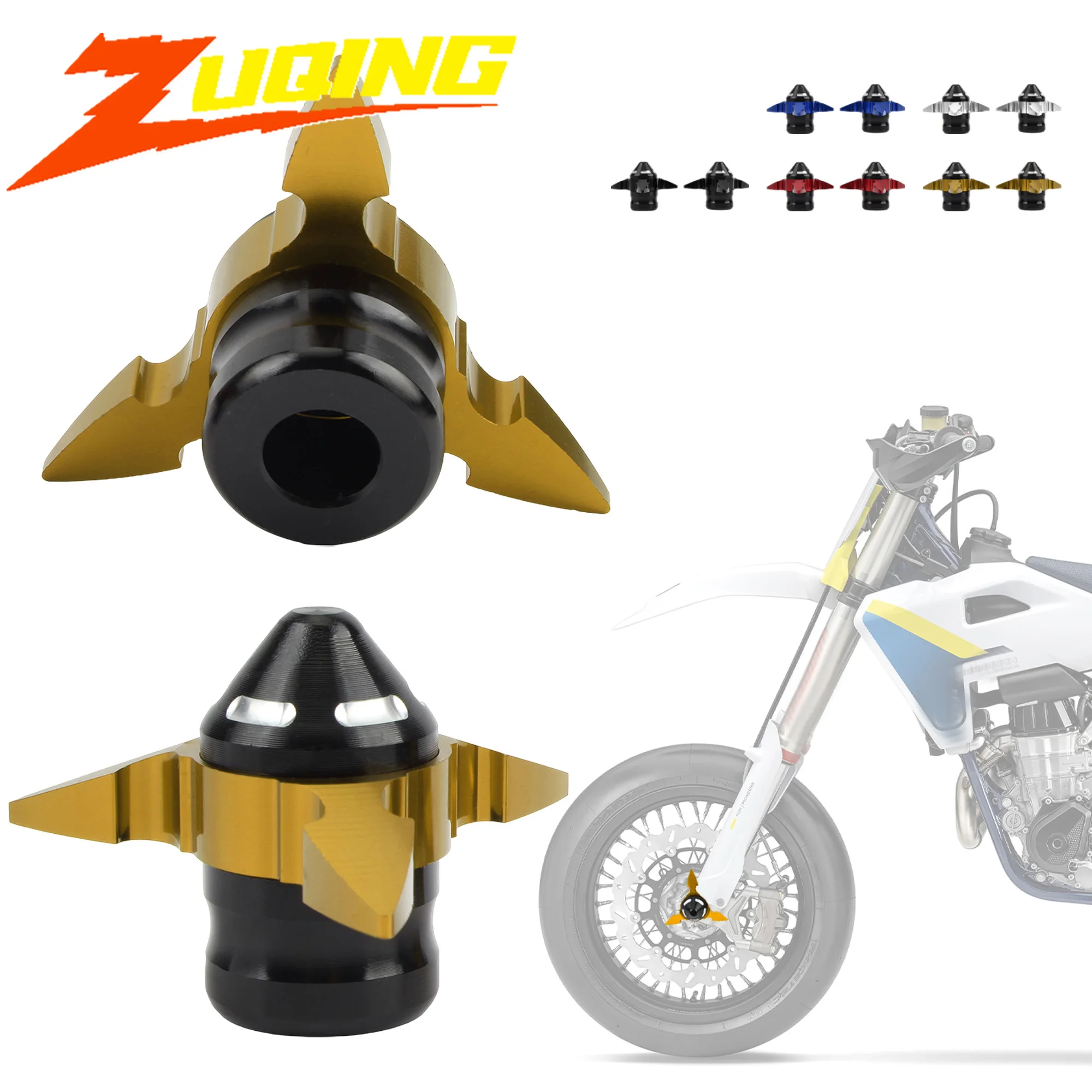 Copas de horquilla delantera anticaída universales para motocicleta, Protector de protección contra caídas CNC para Moto de calle, Scooters, modificación de moto de cross