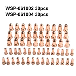 60pcs PT-80 PT80 IPT-80 Plasma Cutter Torch Electrode 1.2mm 1.0mm 1.1mm Tips 52558 51311.12 Plasma Cutter Consumables Welding