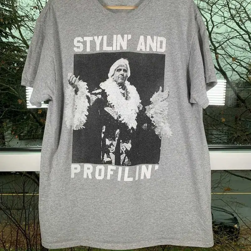 Ric Flair Stylin and Profiling Sport Gray T Shirt All Size 8D573