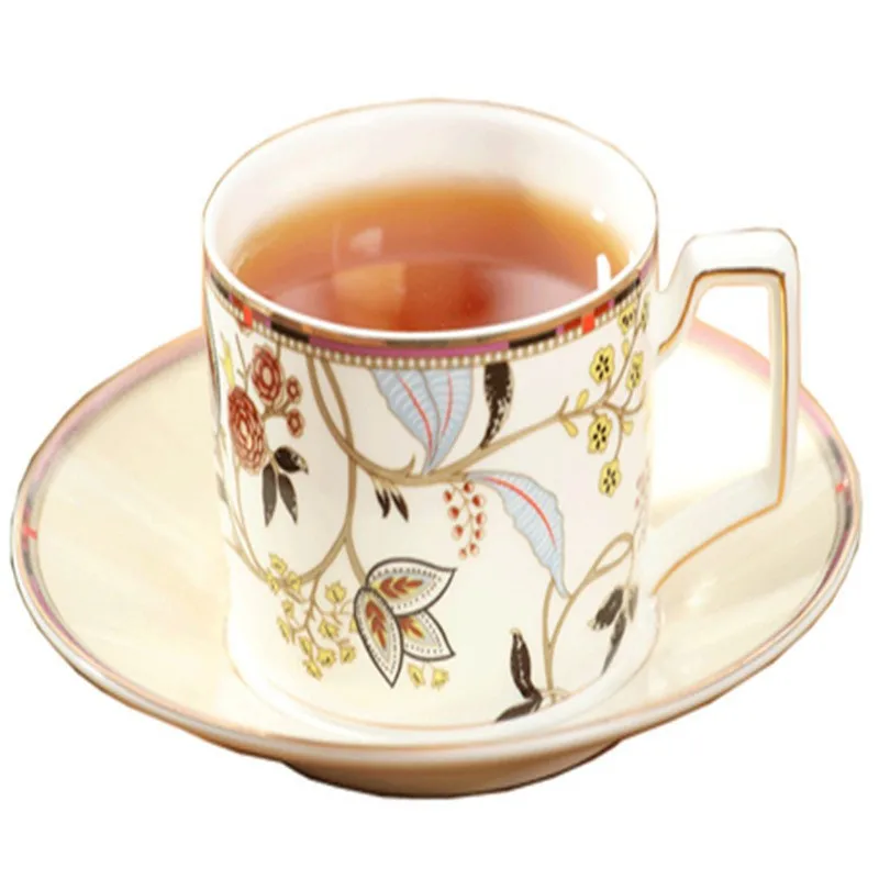 

Popular European style coffee cup and plate set, restaurant ceramic afternoon milk tea, black tea pot, cup and plate, sugar cup