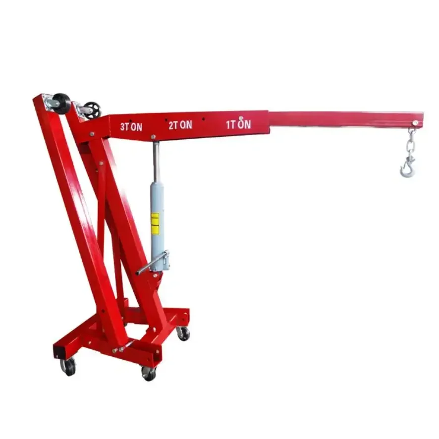 2ton heavy duty foldable hydraulic lifter small shop crane jack for engine