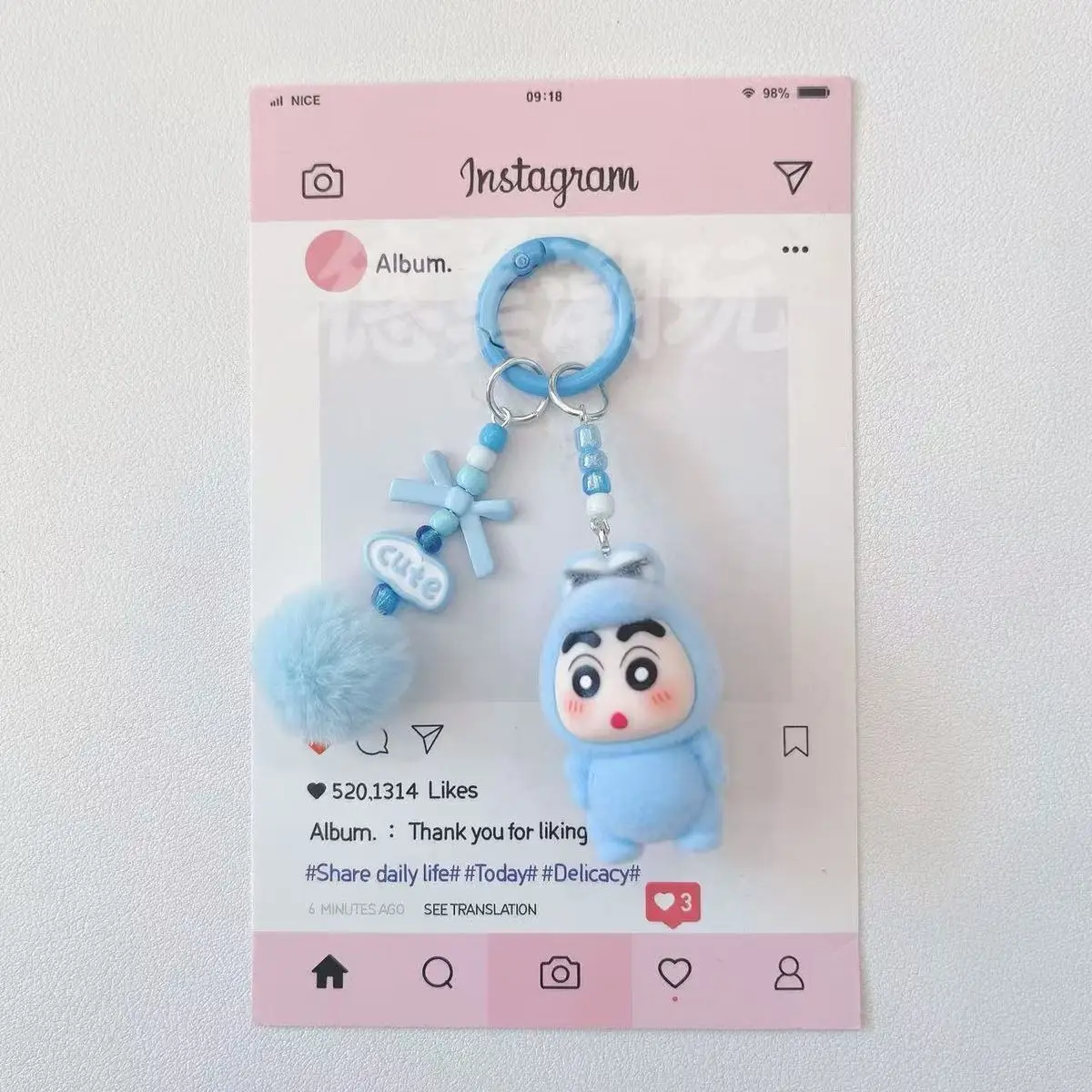 

1PCSNew Mini Keychain Cartoon Creative Three-Dimensional Doll Students Schoolbag Pendant Car Key Chain Women Men Presents 2025