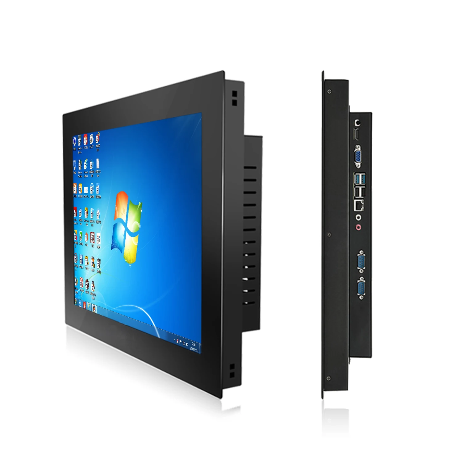 14 15.6 17.3 Inch industrial computer all in one J1800 panel pc with resistive touch screen built-in wifi for win10 pro 1366*768