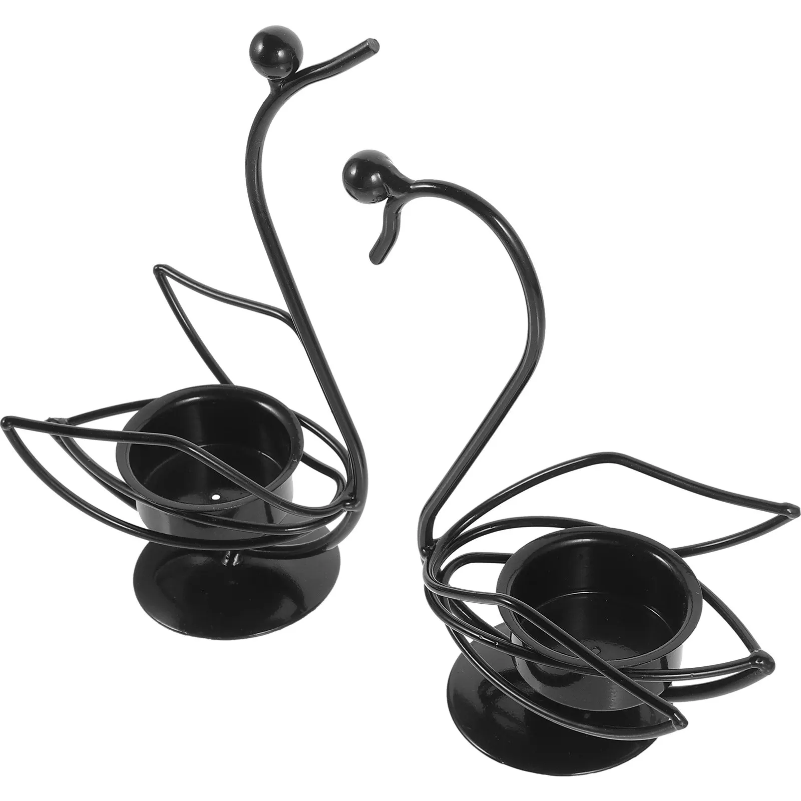 

2 шт. железных подсвечников в форме лебедя, декоративные подставки для свечей, центральное украшение стола, декор для свадебного приема