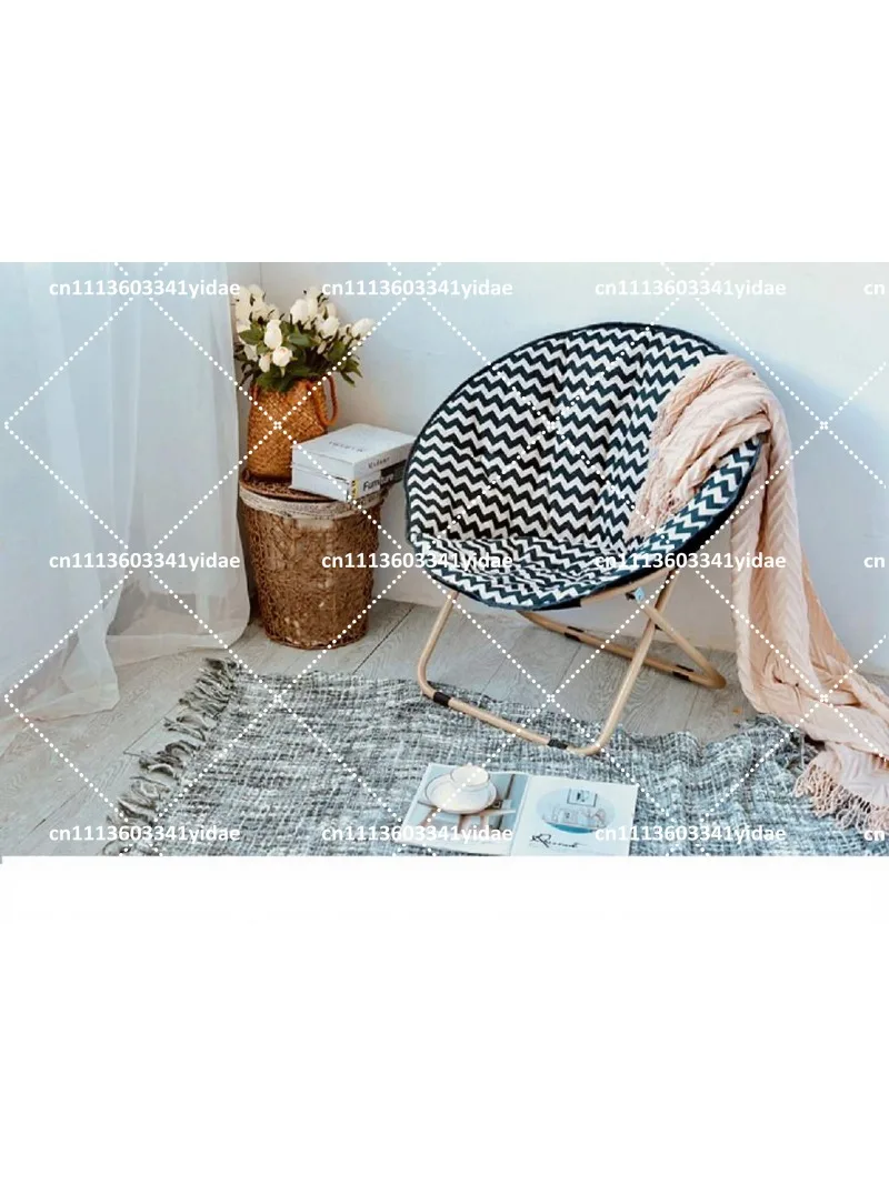 Moon chair, folding lounge  balcony lounge chair, bedroom  home lunch break backrest,  single sofa