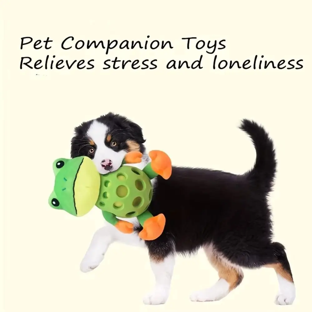 

Bite Resistant Frog Dog TPR Armor Plating Cartoon Frog Shape Pet Squeaky Chew Anti-Demolition Material Dog Boredom Companion