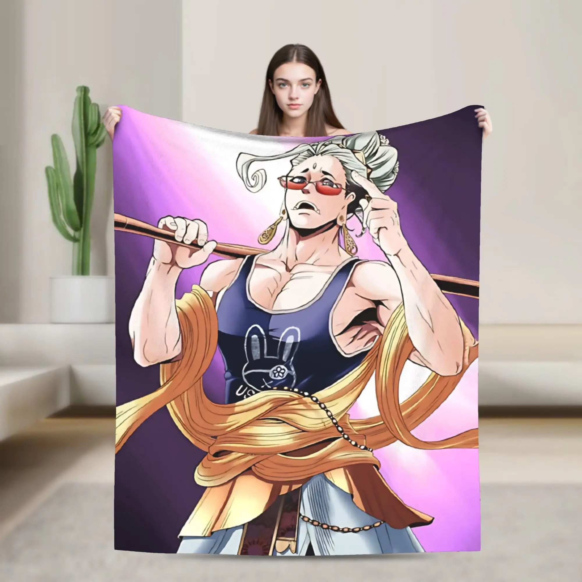 

Anime Manga Record Of Ragnarok Blankets Fleece Throw Blanket Airplane Travel Printed Lightweight Bedspreads,
