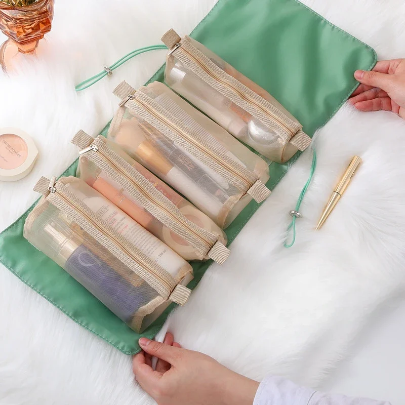 

2024 Ins Style Four-in-One Cosmetic Bags Cosmetics Storage Bag Portable Travel Storage Portable Toiletry Bags for Women