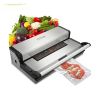 Commercial Vacuum Sealer Machine Multifunction Automatic Food Packaging with Bag Roll Storage Cutter for Home Kitchen Use