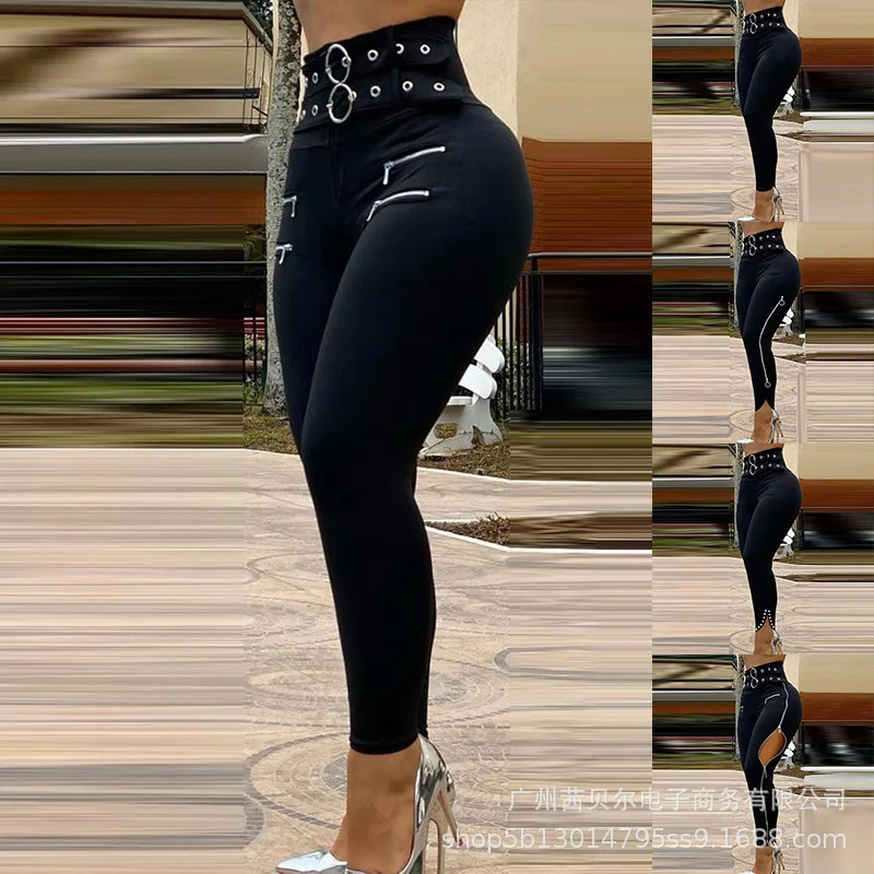 Leggings Women Long Pants Pencil Pant Sheath High Tight Waist Slim Bodycon Sexy Casual High Waist Elegant Club Y2k Streetwear