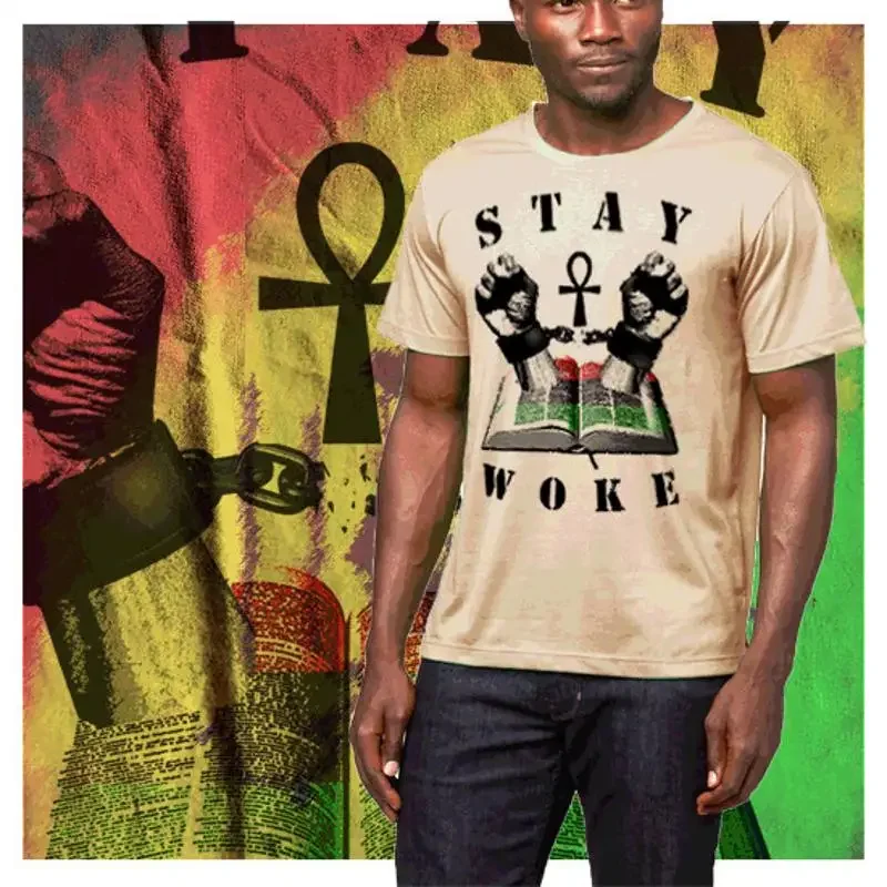 Stay Woke Kemet African Black Gods T Shirt Malcolm X Huey P Newton Marcus Garvey