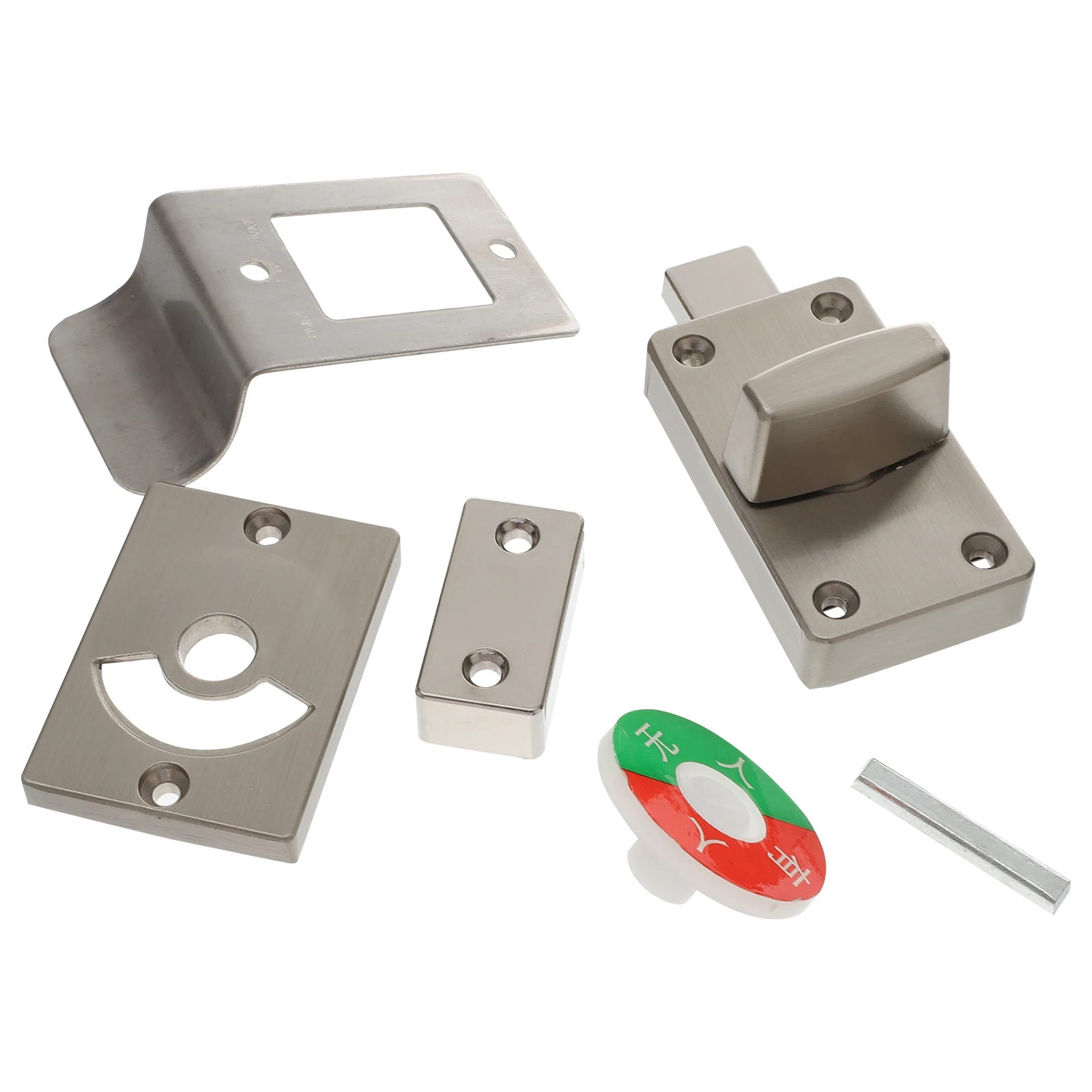 

Zinc Alloy Indicator Door Lock Durable Rotate H 180 Degree Colored Plate Show Status For Home Office Library Solid Buckle