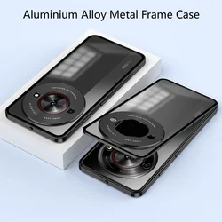 Alloy Metal Lens Protection Case For ZTE Nubia Focus 5G NX302J Transparent Tempered Glass Hard Shockproof Back Cover Bumper