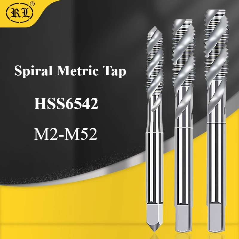R L  HSS6542 spiral tap metric threading Tool M3.5 M12 M8 M6 M20 M12 M10 M3 M2  M16 Machine Plug Tap
