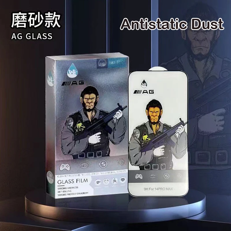 10 قطعة/الوحدة آيفون 16 15 14 13 12 11 برو mini XS MAX XR 6 7 8 Plus ESD AG ماتي الغوريلا الزجاج المقسى واقي للشاشة