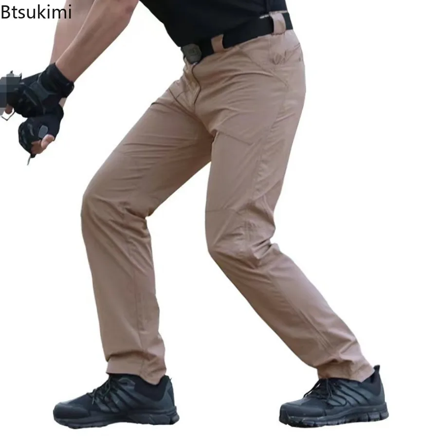 Fashion New Tactical Pants Men's Multi-pocket Wear-resistant Cargo Pants Men Outdoor Casual Training Overalls Quick Dry Trousers