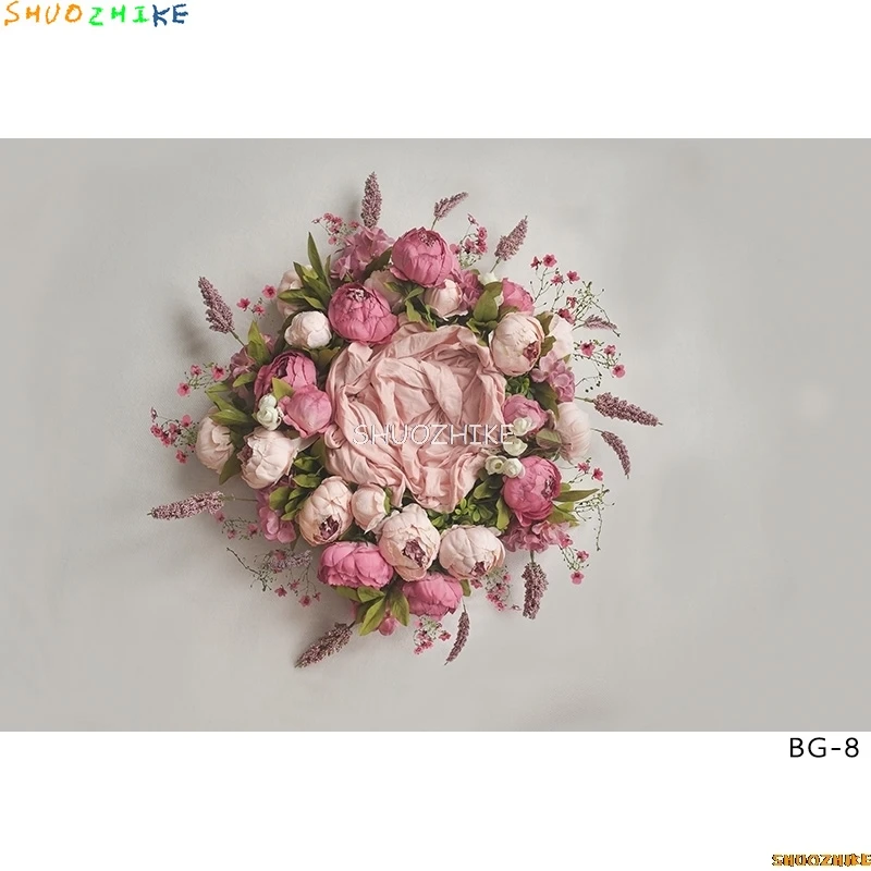 SHUOZHIKE حديثي الولادة صورة التصوير خلفية الزهور سوينغ عيد ميلاد الفن خلفية الطفل معرض الصور الدعائم BG-01