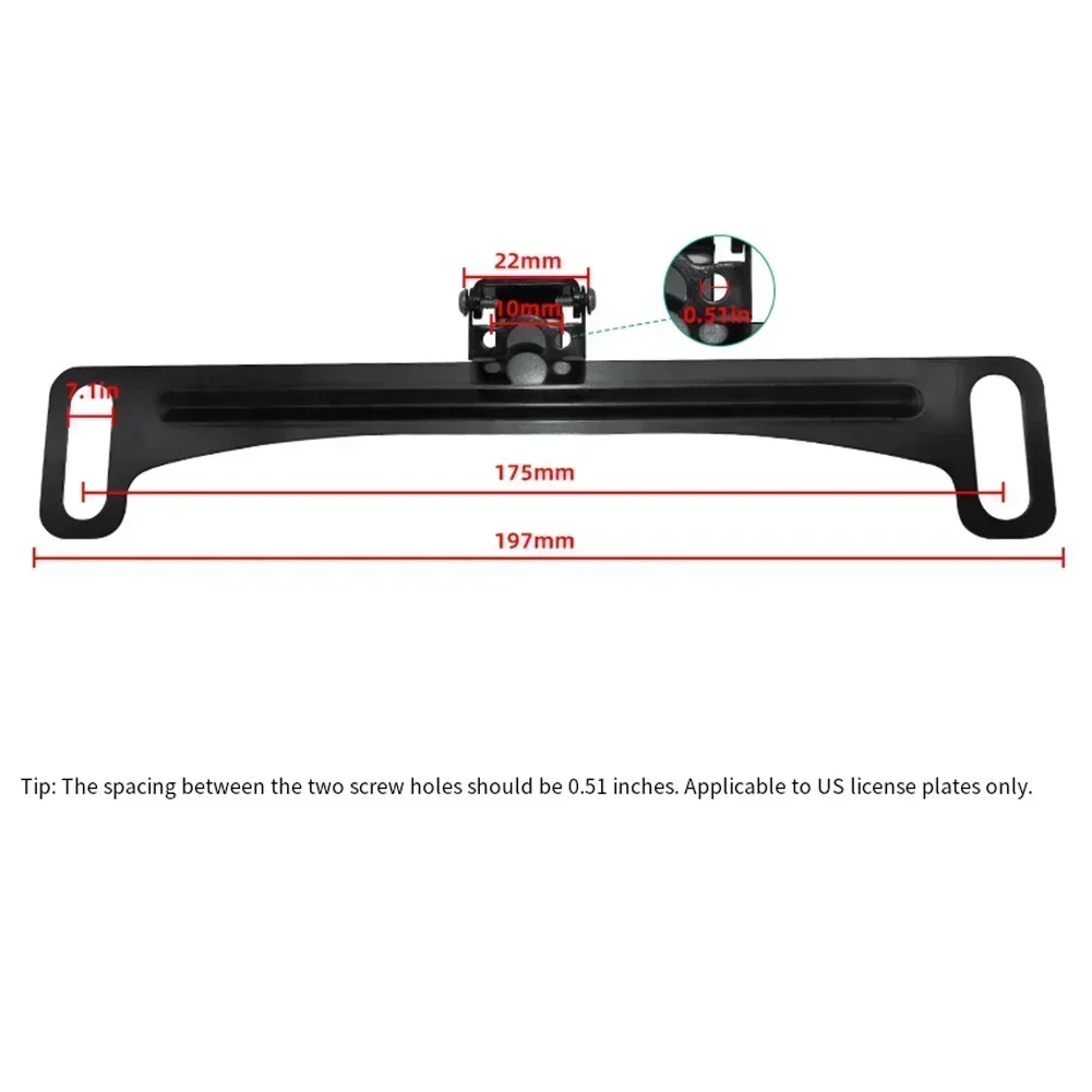 Enhance Your Vehicle's Aesthetics with this License Plate Frame for American Style Plates and Rear View Camera